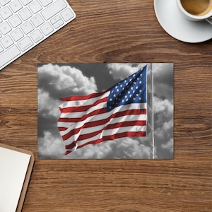 Biglietto di auguri patriottico - Bandiera americana Old Glory con effetto spruzzi di colore - Decorazione di cancelleria per casa e ufficio, regalo perfetto per il 4 luglio