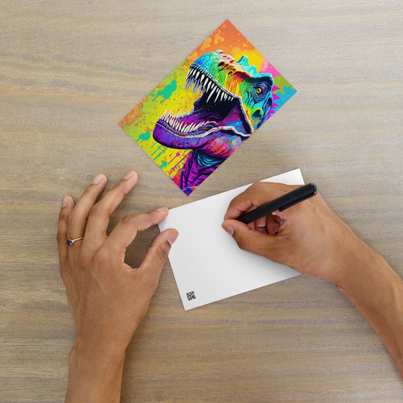 Rex Postcards Standard Postcard T-rex, Dinosaur Art, Psychedelic Art, Grunge Art ...