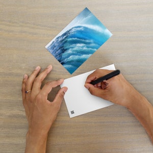 Niagara Falls Postkarte - Lebendige und stilvolle Fotografie, scharf und detailliert in blauen Farbtönen, perfektes Geschenk für Kunst-, Natur- und Reiseliebhaber