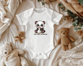 Sweet Baby Onesie - Cute Baby Panda Bodysuit - Cool Cotton Summer Outfit