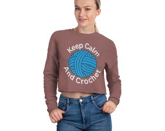 „Keep Calm and Crochet“-Sweatshirt