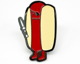 Diabolical Hot Dog Enamel Pin