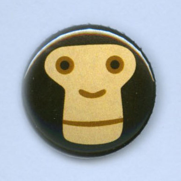 Chimpanzee Face 1" Pin-Back Button