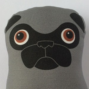 Small Dark Silver Pug Plush