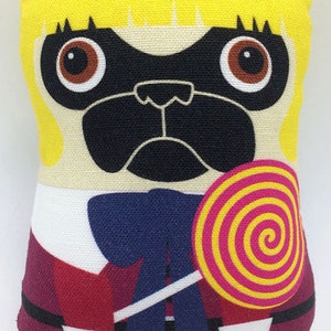 Lollipop Kid - Small Pug Plush “