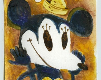 Minnie Mouse from Steamboat Willie Original Artwork