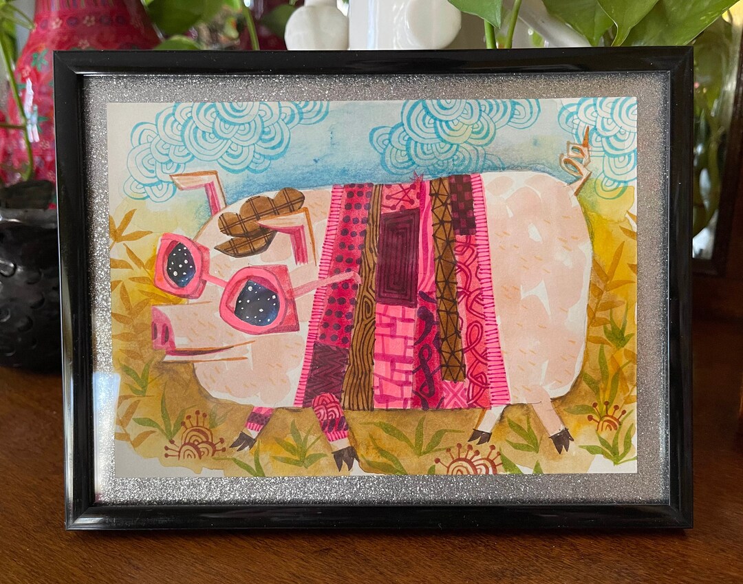A Fashionable Pig Who is Also the Mayor - Original Artwork - Etsy