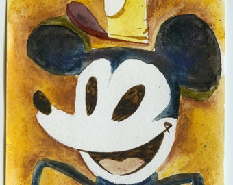 Mickey Mouse from Steamboat Willie Original Artwork