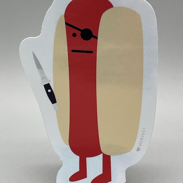 Djävulsk varmkorv-klistermärke