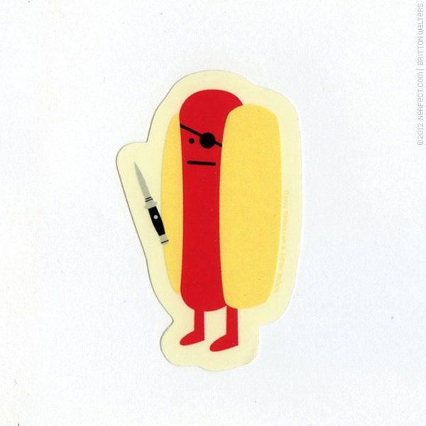 Diabolical Hot Dog sticker