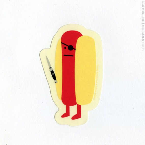 Diabolical Hot Dog sticker