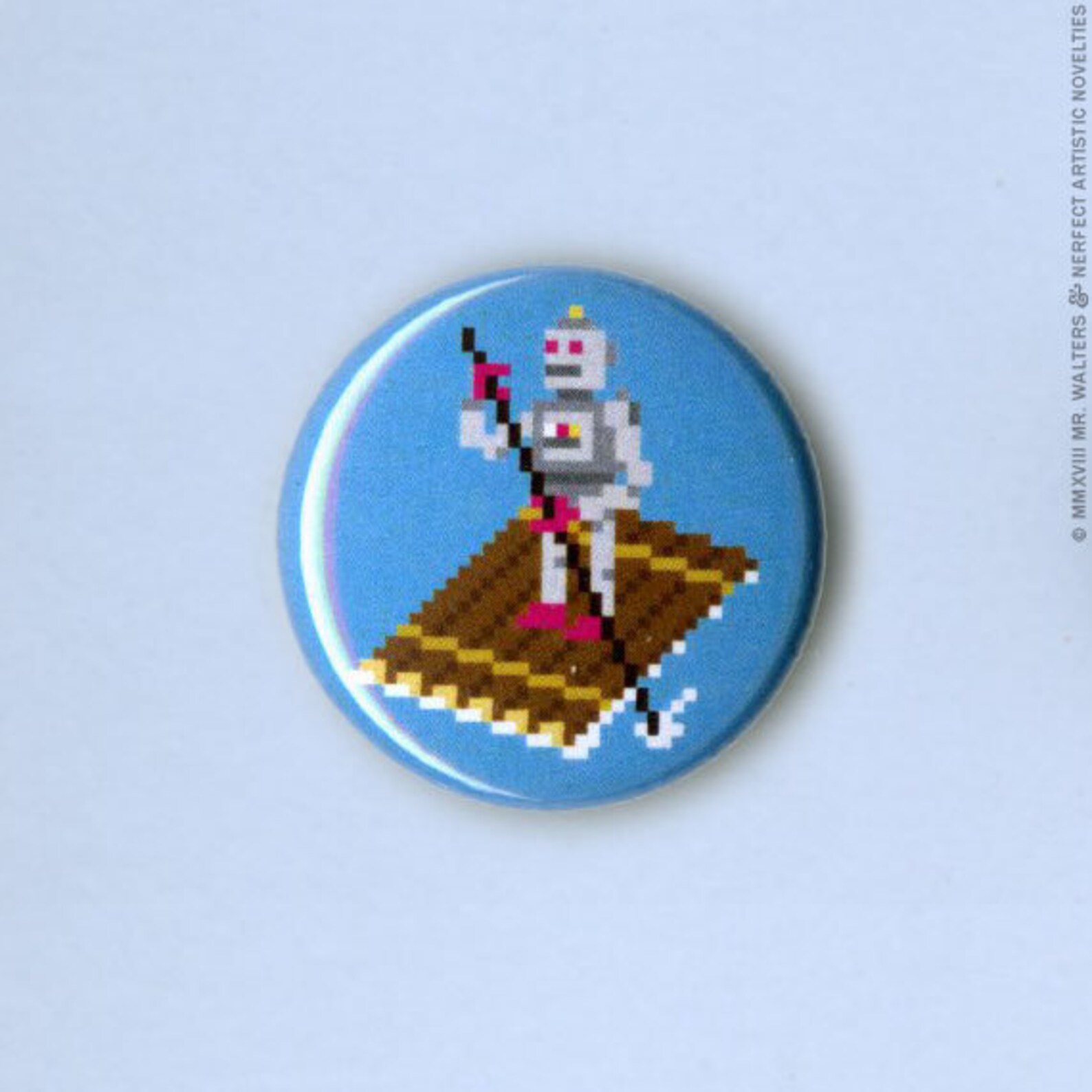 Rafting Robot 1 Pinback Button Etsy