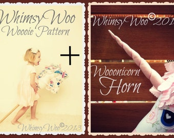 Patrones de cuerno WhimsyWoo Woooie Y Wooonicorn (PDF)