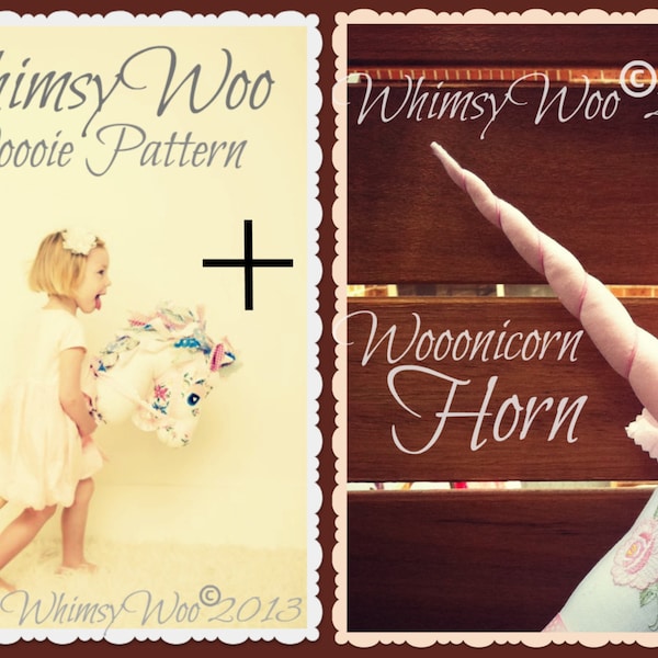 WhimsyWoo Woooie AND Wooonicorn Horn Patterns (PDF)