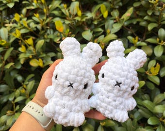 Miffy Inspired Crochet Bunny Plush | Handmade Bunny Stuffed Animal | Minimal Amigurumi Rabbit | Cute Gift