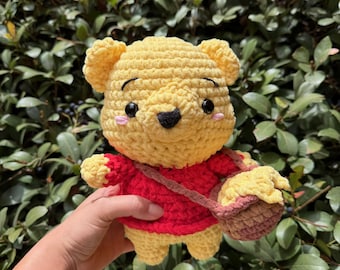 黄色いクマのぬいぐるみ | かぎ針編みのクマのぬいぐるみ