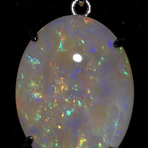 6.2 CT. Solid Natural Coober Pedy Opal in ss Pendant