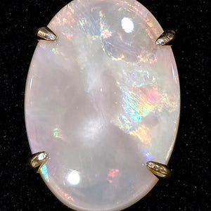 11.4 CT. Solid Natural Coober Pedy Opal in Gold colored ss Pendant.