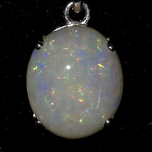 3.5 CT. Solid Natural Mintabie Opal in ss Pendant