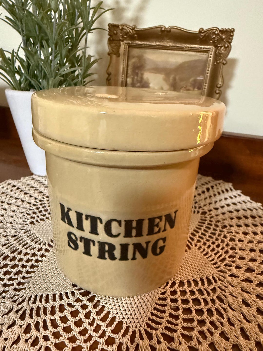 Pull String Pot Vintage Kitchen String Pot. 1970's - Etsy Australia