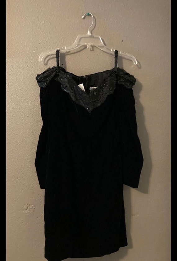 Vintage 80s black gothic dress