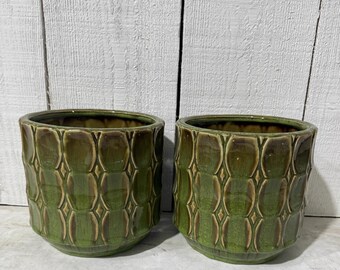 Relief bamboo joint ceramic flowerpot without bottom hole