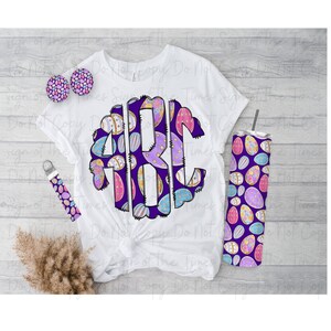 DTF Transfer Easter Monogram #2303TDSD