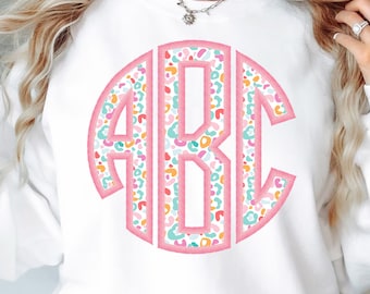 Ready to Press DTF Transfer Spring Cheetah Monogram #242501TDLD