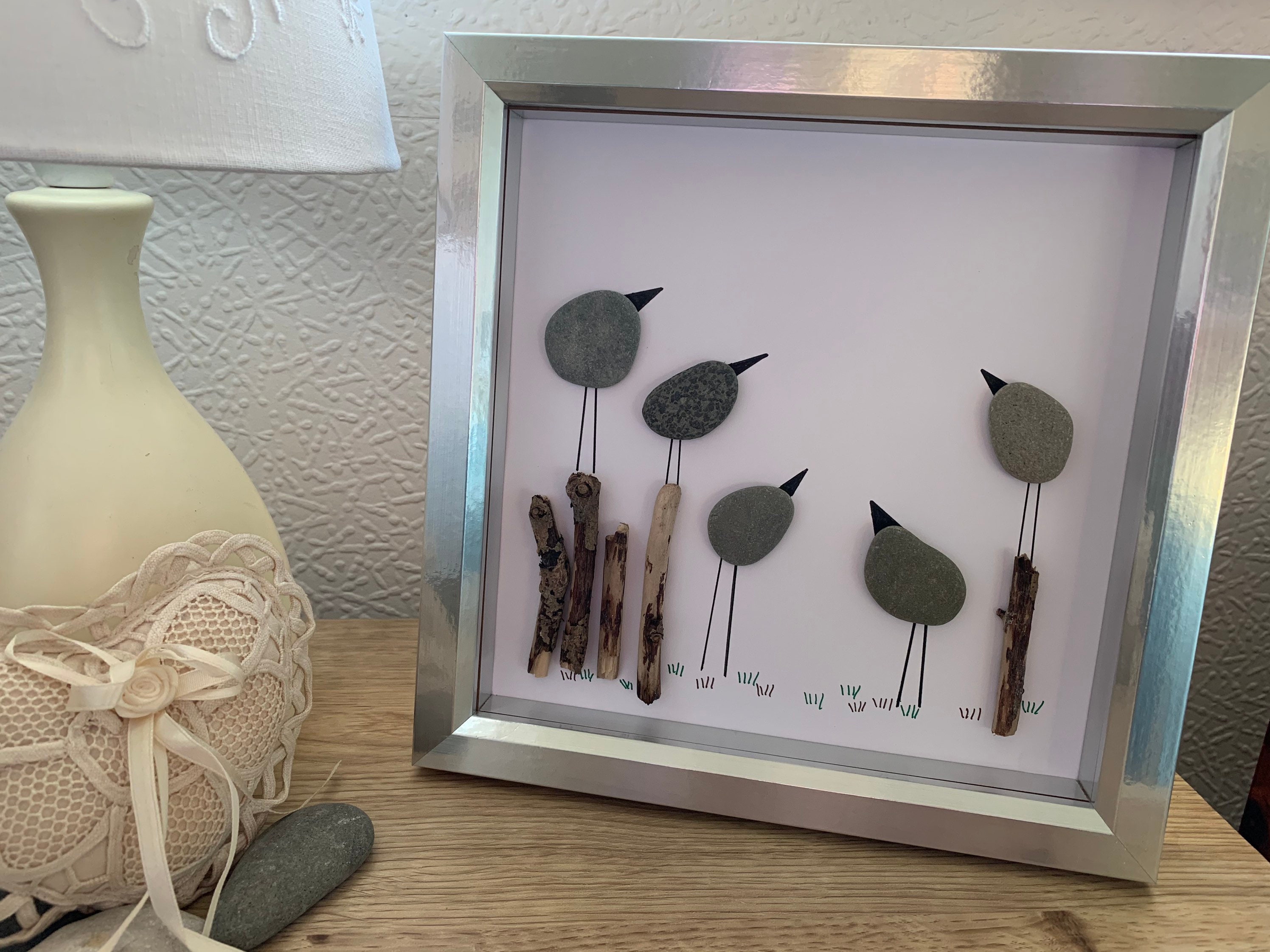 Pebble Art Pebble Art Picture Framed Wall Art Unique Gift | Etsy