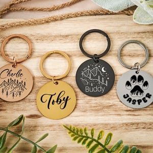 Personalized Dog and Cat Name Tag,Dog Tag Engraved for Pets,Cute Dog ID Tag,Dog Name Tag, Dog Tag for Dogs,Dog Birthday,Gift for Dog Mom