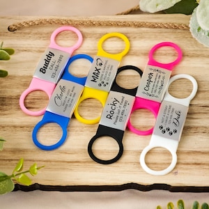 Personalized Silent Dog Tags,Custom Slide-On Collar Pet ID Tag,Dog Tags for Dogs and Cats, Dog Name Tag,Dog ID Tag Gift,Unique Pet Gift