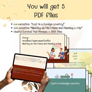 PDF files Thai conversation and useful vocabulary used in urgent situations with example sentences