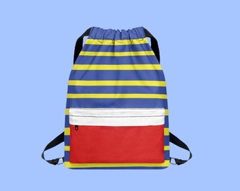 Sailor Duck Magical Bounding Canvas Cinch Top Backpack - Trendy and Functional