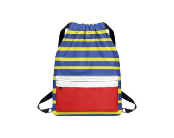 Sailor Duck Magical Bounding Canvas Cinch Top Backpack - Trendy and Functional - Thick Nylon Adjustable Straps