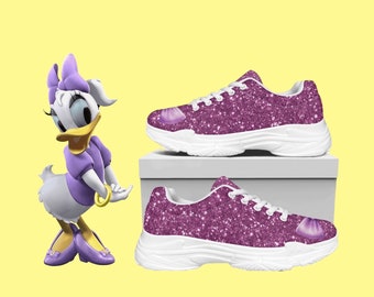 Daisy Duck Inspired Disney Bounding Custom Printed Modern Walking Shoes with Supportive Insole - Wide Feet Friendly