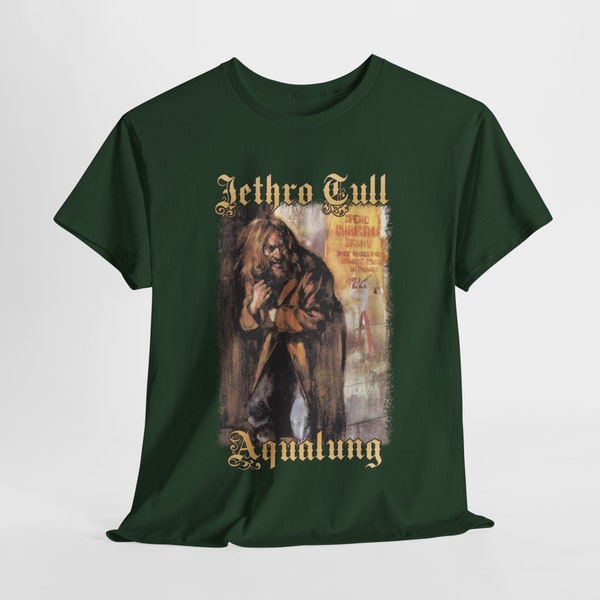 Jethro Tull - Aqualung Band poster album cover T shirt all sizes S-5XL Hard Rock Vintage Unisex Heavy Cotton Tee