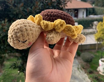 Tartaruga sunflower amigurumi crochet