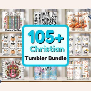 Bible Verse Tumbler Wrap Bundle: Christian Sublimation Design (PNG Digital Download)