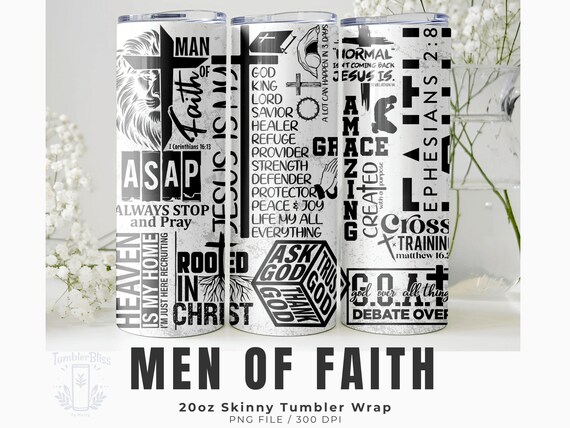 Christian Faith Tumbler Wrap: Bible Verse Sublimation Design (Digital Download PNG)