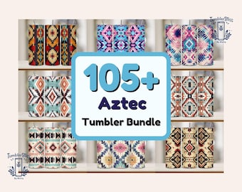 Aztec Tumbler Wrap Bundle: 20oz Skinny Sublimation Design (Digital Download)