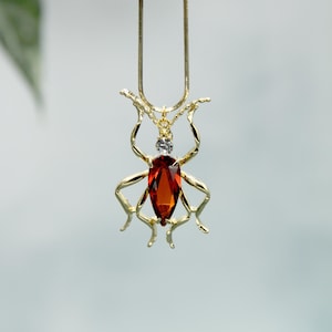 Buggin Me - Vintage Rhinestone Bug Pin Necklace