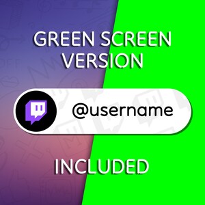 4 Custom Animated Lower Thirds for Social Media: YouTube, X/Twitter, Twitch, Instagram, Kick, TikTok, Facebook Transparent 1080p/4k 60fps. image 3