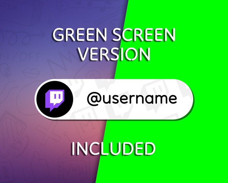 4 Custom Animated Lower Thirds for Social Media: YouTube, X/Twitter, Twitch, Instagram, Kick, TikTok, Facebook Transparent 1080p/4k 60fps. immagine 3