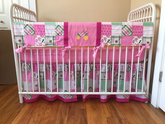 John Deere Pink Crib Bedding Set Etsy