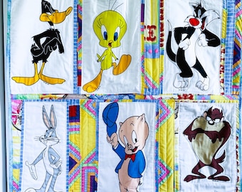 Hand made Toddler Quilt Looney Toons