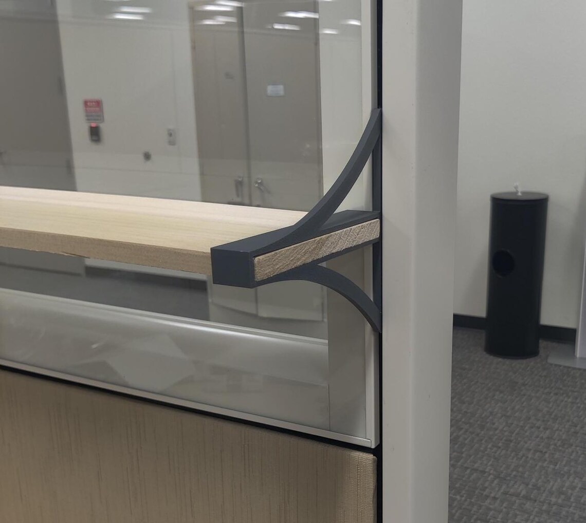 Shelf Brackets for Haworth COMPOSE Cubicle Walls, 6