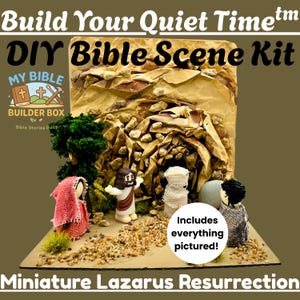DIY Miniature Bible Scene | Lazarus Raised from the Dead | Christian Craft Activity