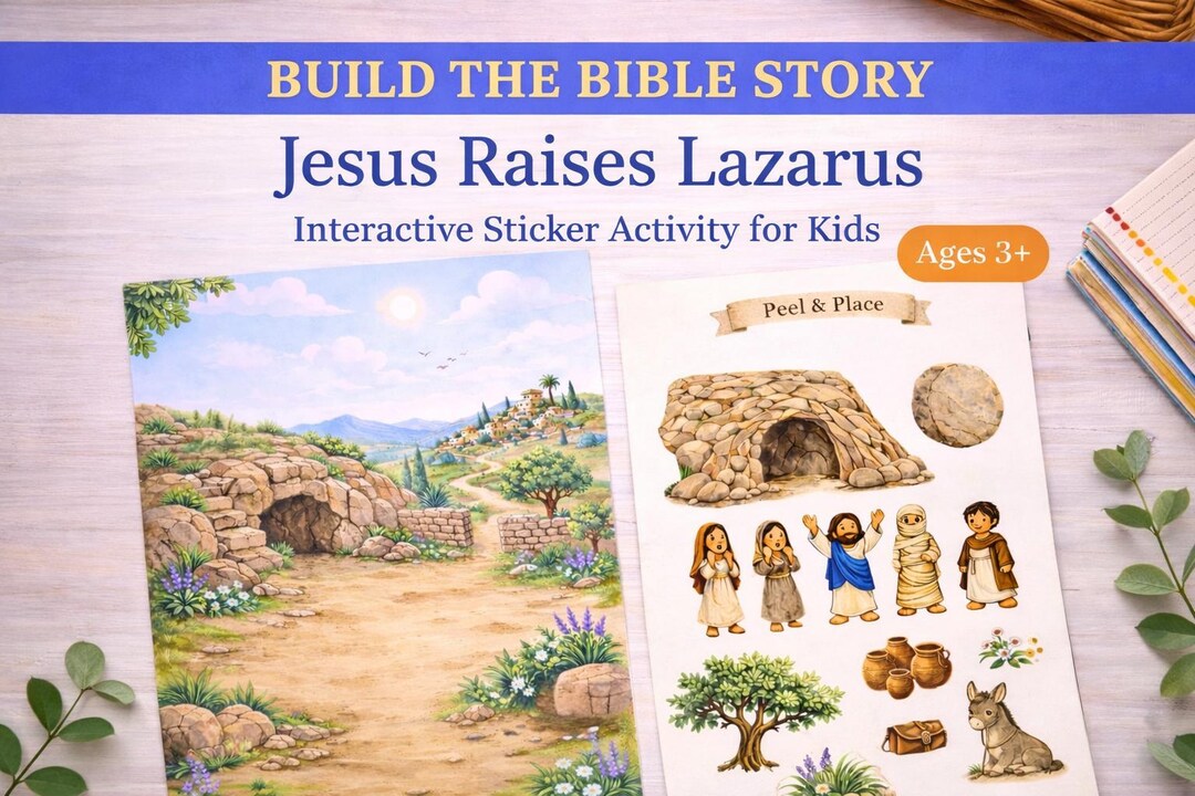Jesus Miracles Sticker Activity | Bible Story Craft for Kids (ages 3 ...