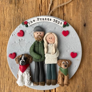 4 Member personalized family Christmas ornament image 8