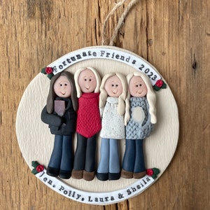 4 Member personalized family Christmas ornament image 6